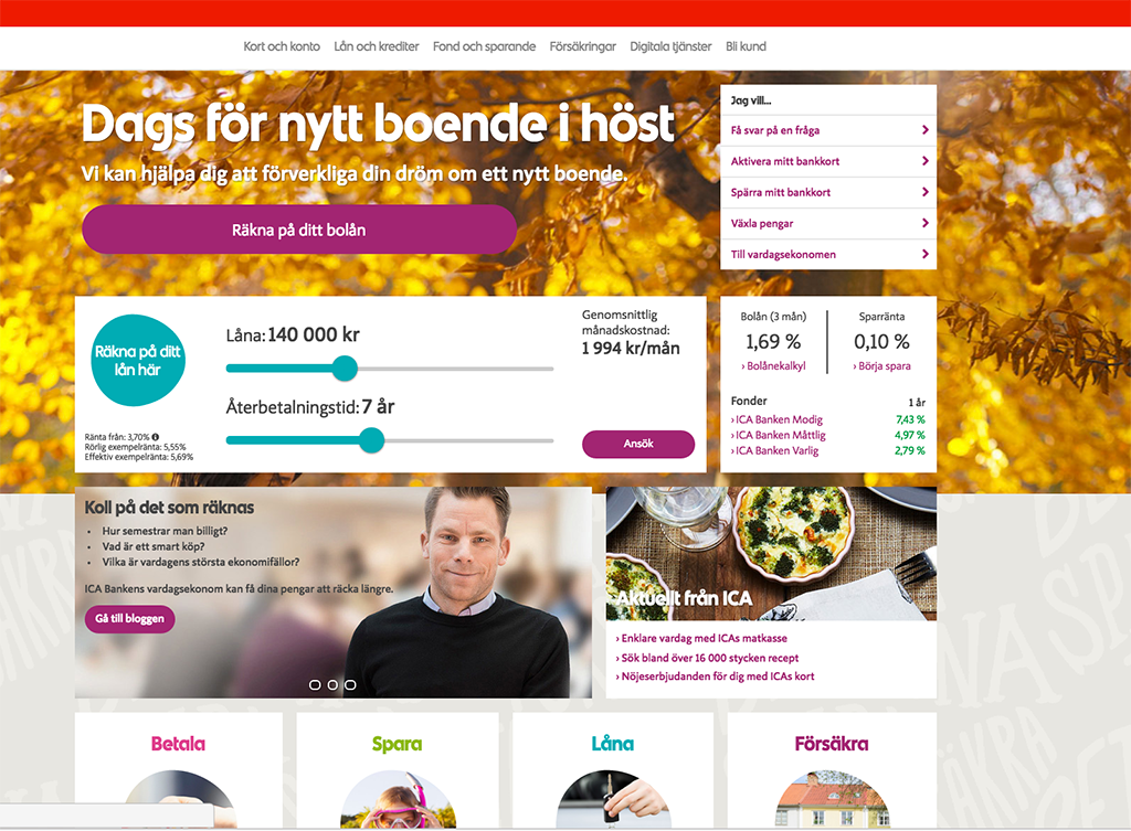 ICA Banken Screenshot